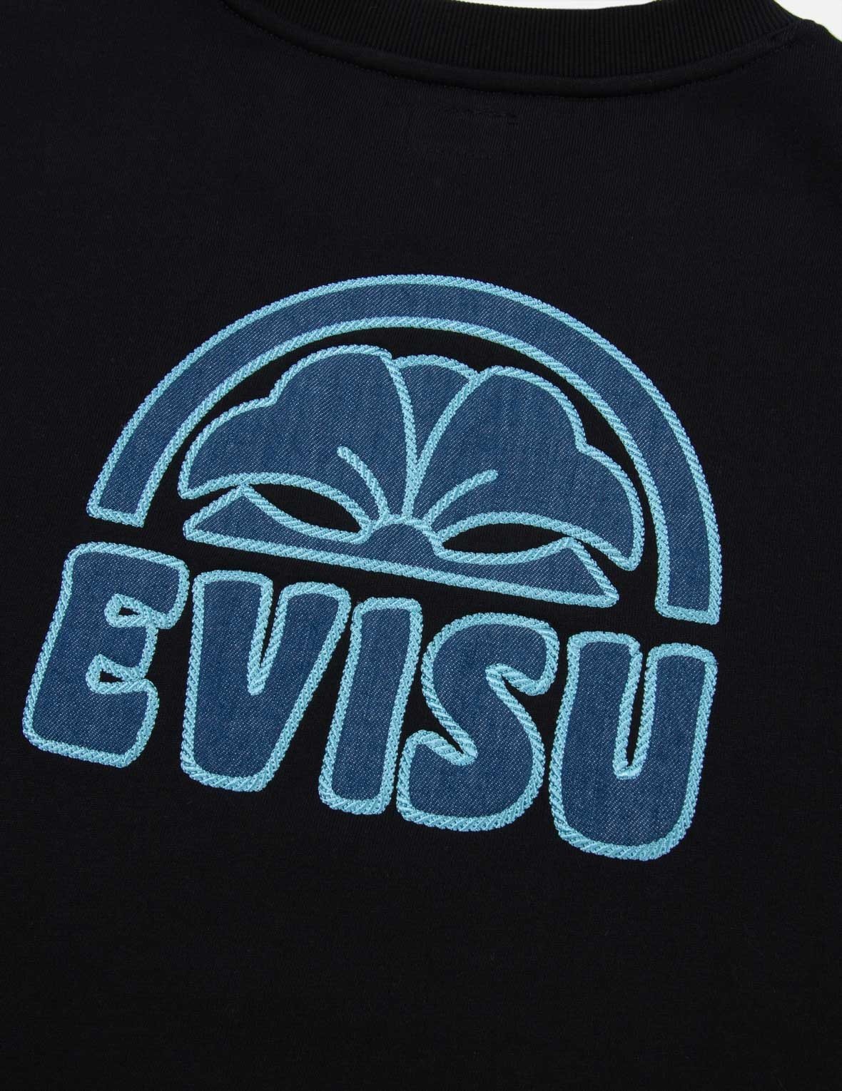 KAMON LOGO DENIM APPLIQUÉ SWEATSHIRT - 9