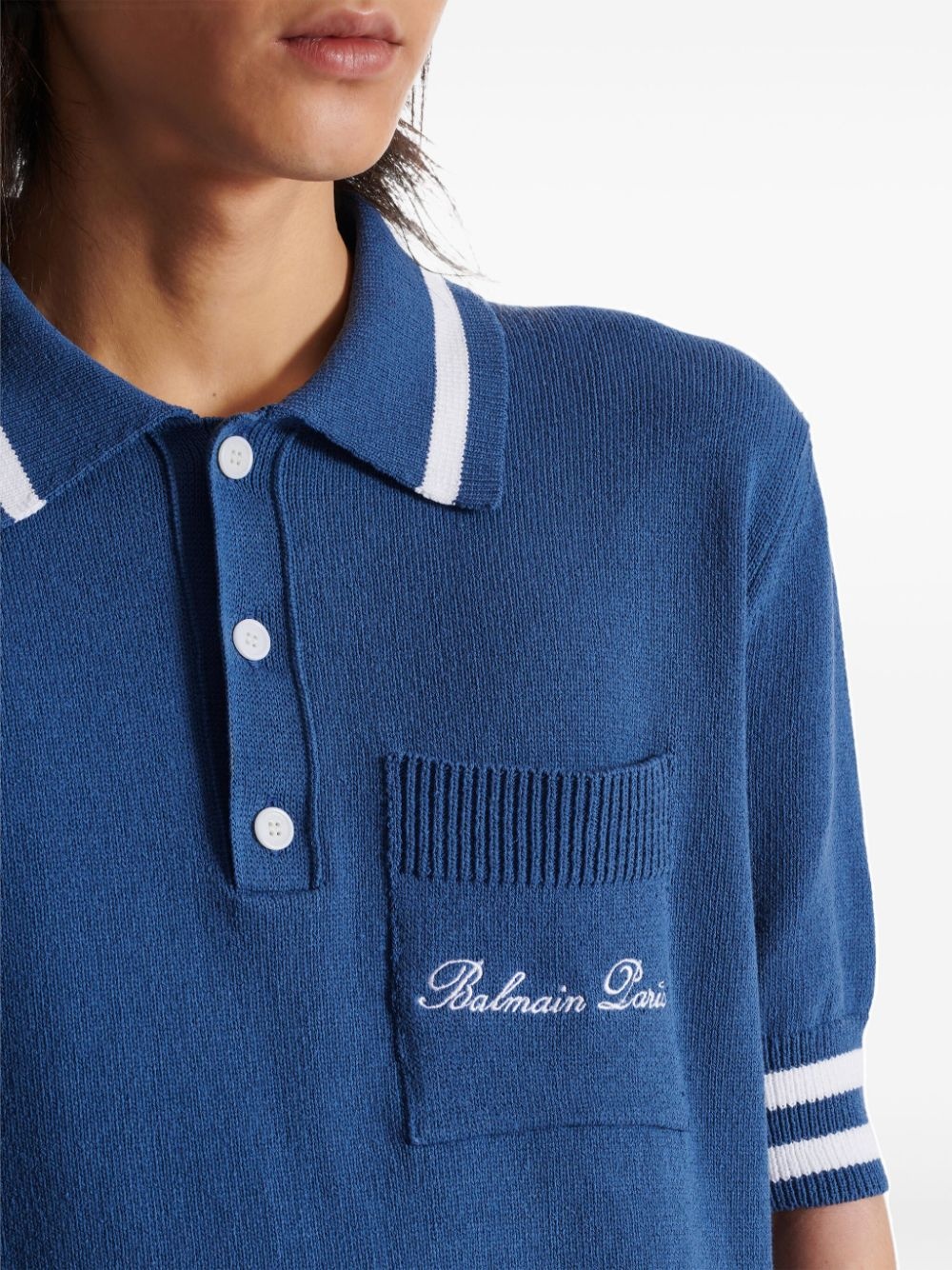 embroidered logo polo shirt - 7