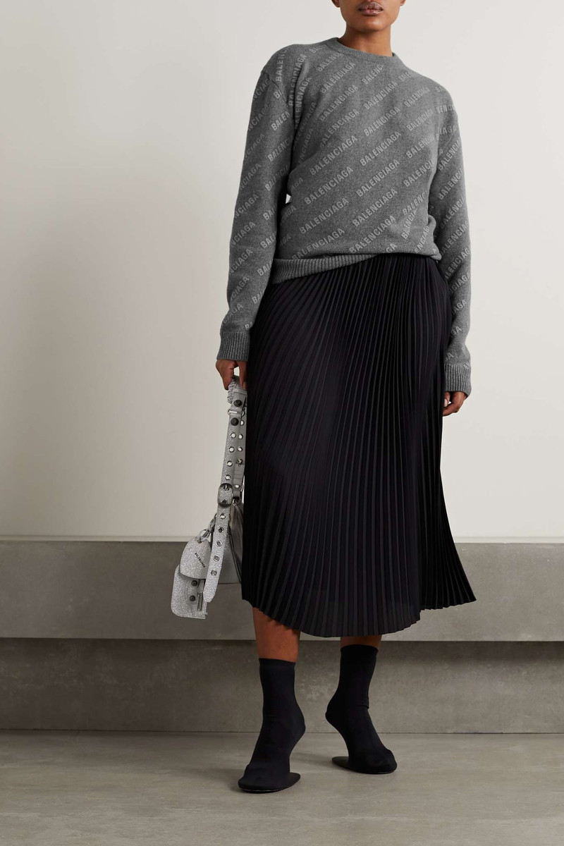 BALENCIAGA Printed cashmere sweater outlook