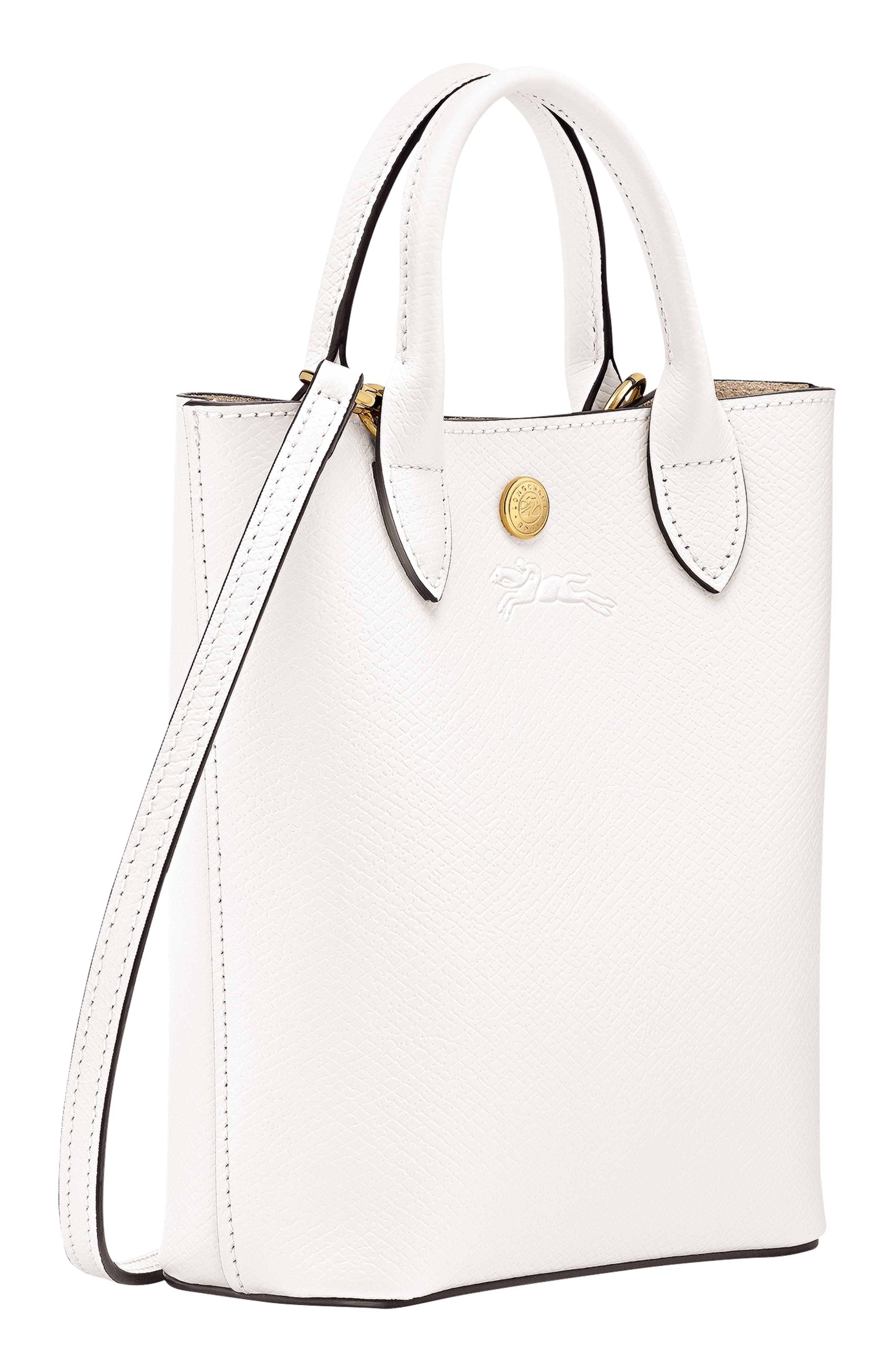 Longchamp Épure North/South Leather Top Handle Tote in White at Nordstrom - 3