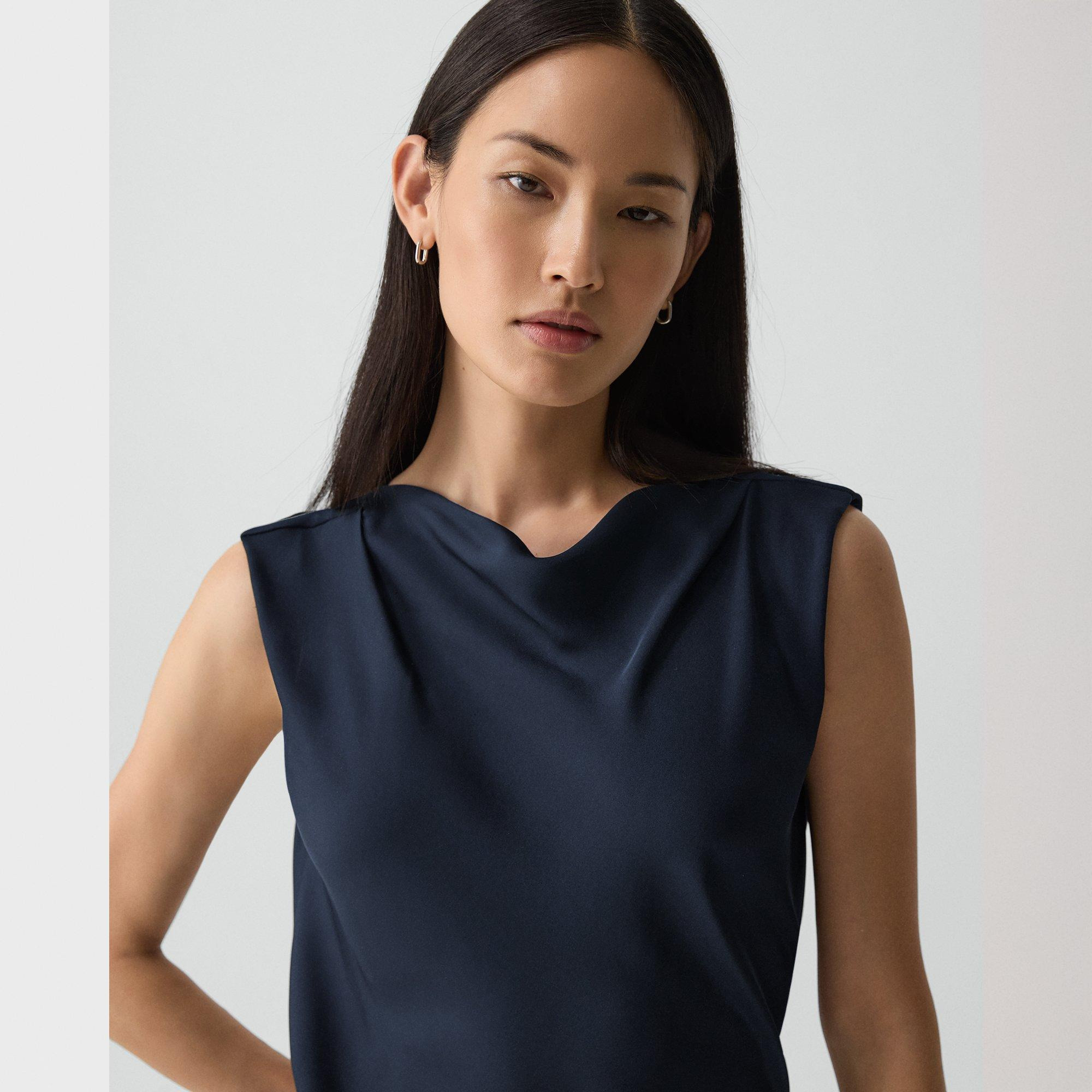 Cowl Neck Top in Silk Georgette - 5