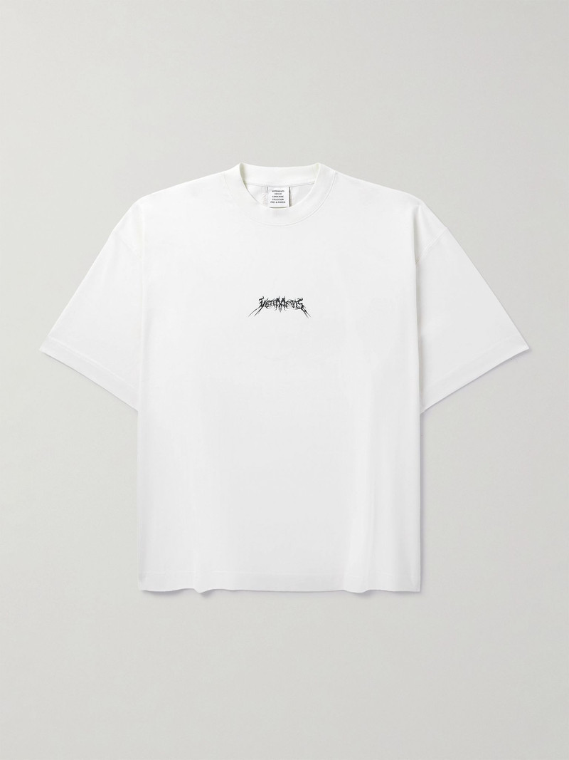 Logo-Print Cotton-Jersey T-Shirt White 1