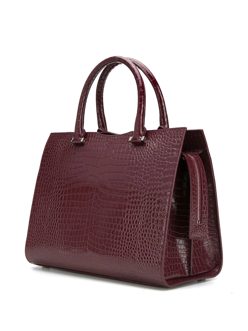 Uptown crocodile-effect tote bag - 3