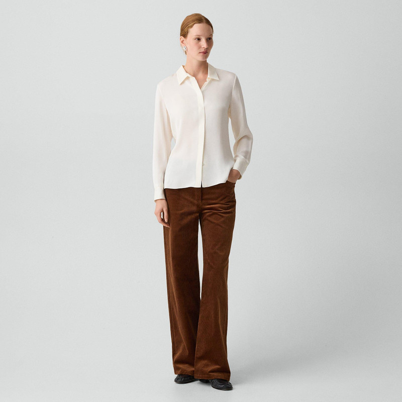 Theory Fitted Shirt in Silk Georgette outlook