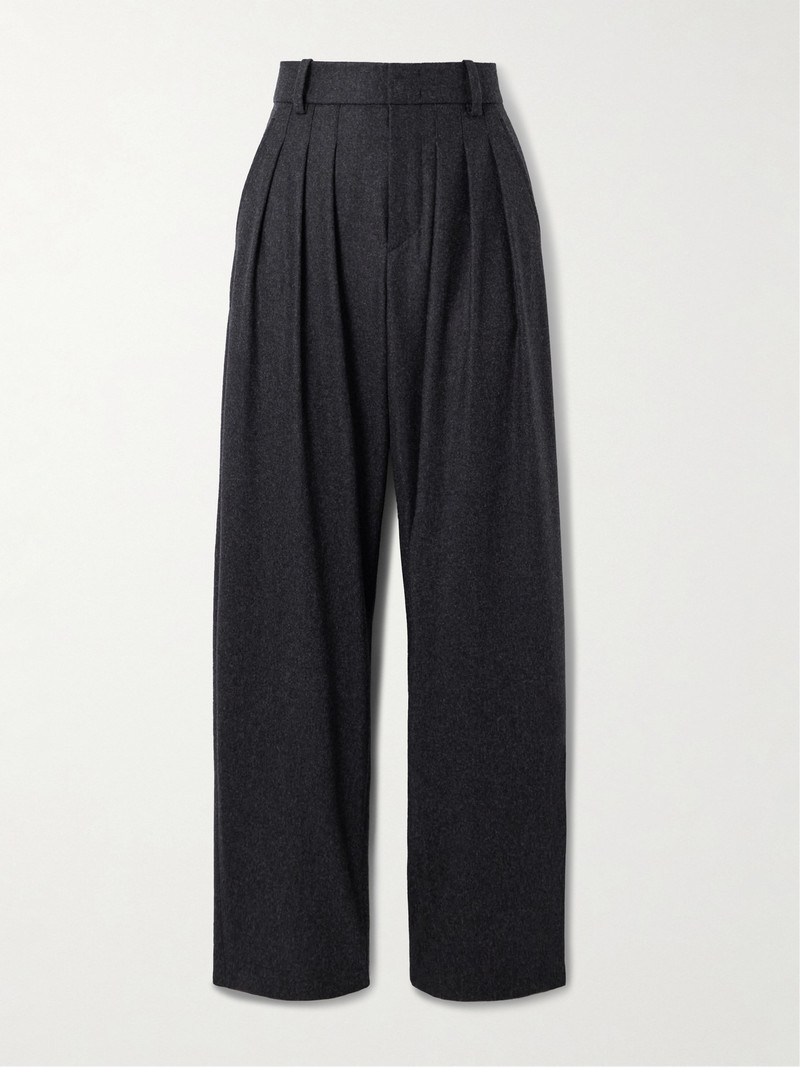 Casile Pleated Wool-flannel Tapered Pants 1