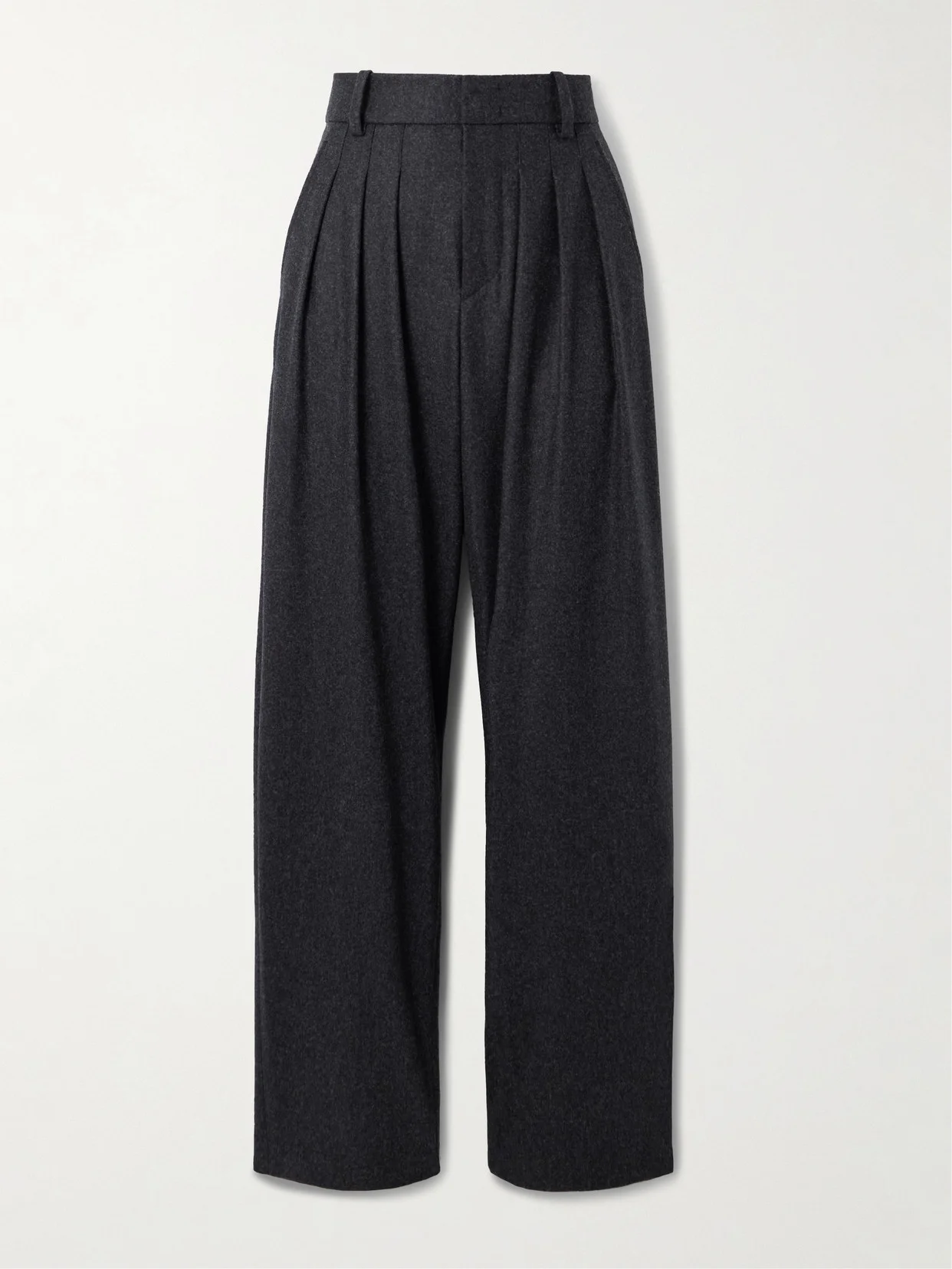 Casile Pleated Wool-flannel Tapered Pants - 1