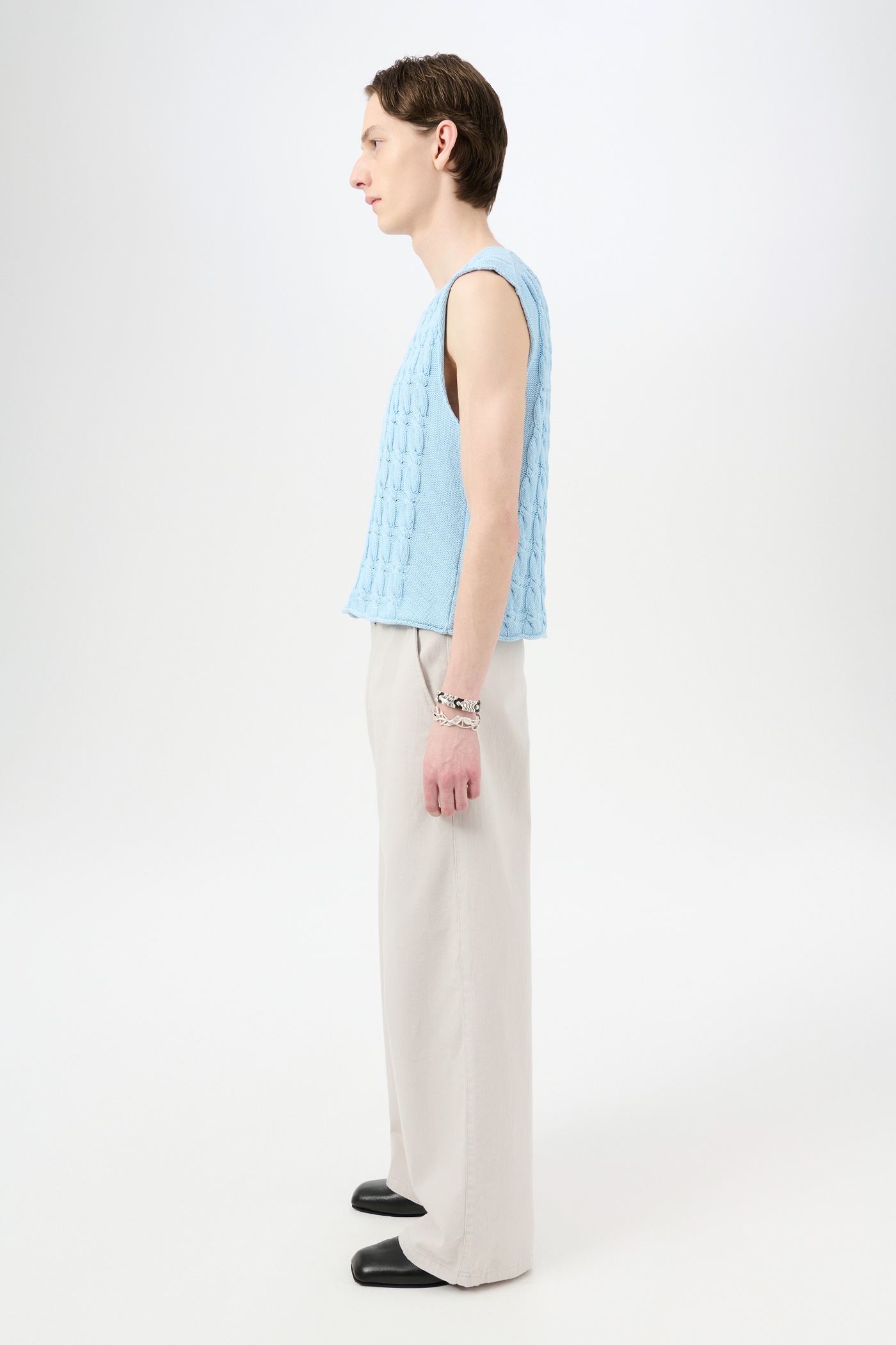 Pleaser Tank Natural Dye Sky Dry Cotton - 4