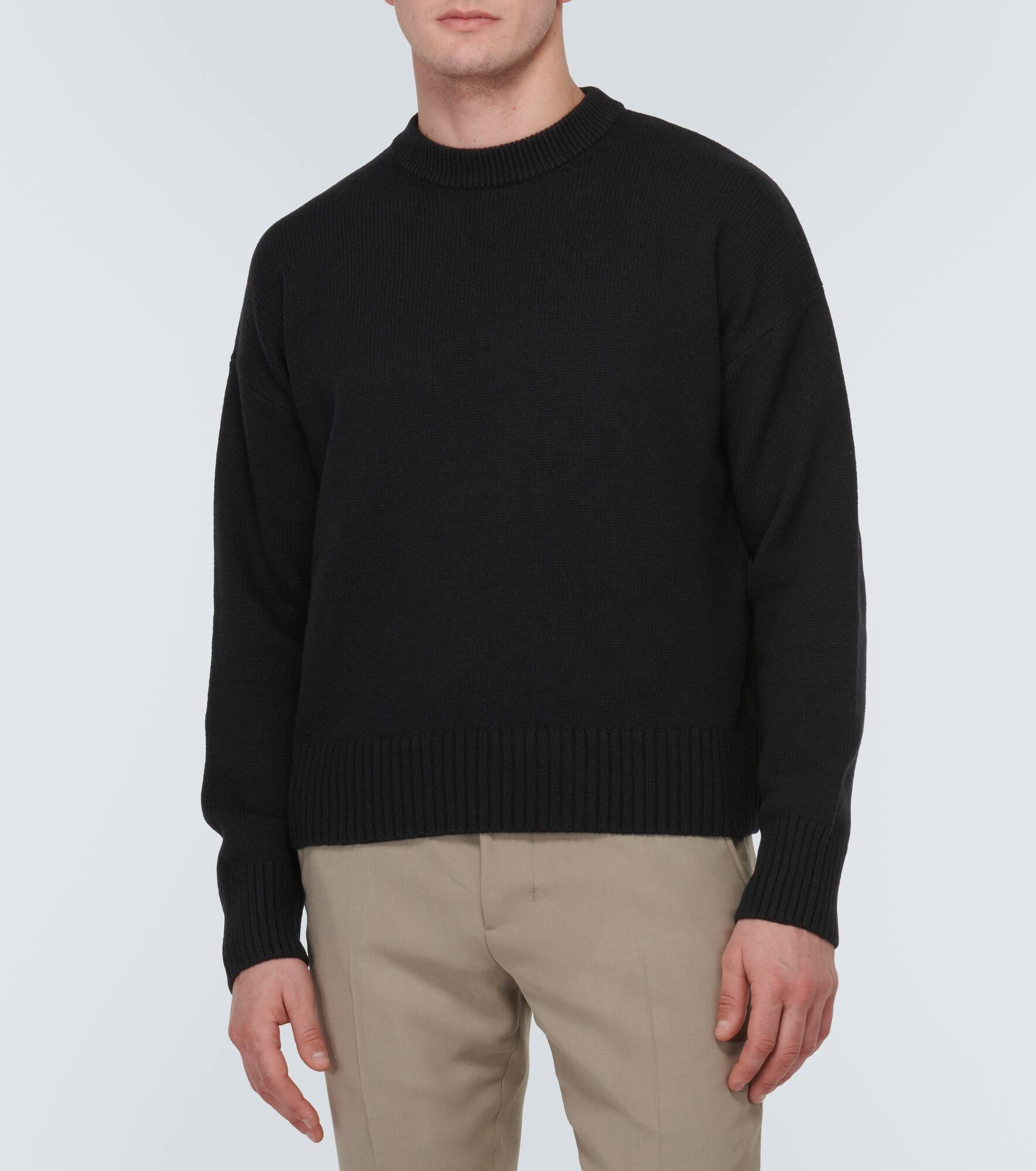 Cropped wool and cashmere sweater - 3