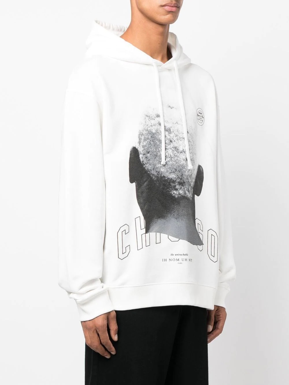 logo drawstring hoodie - 3