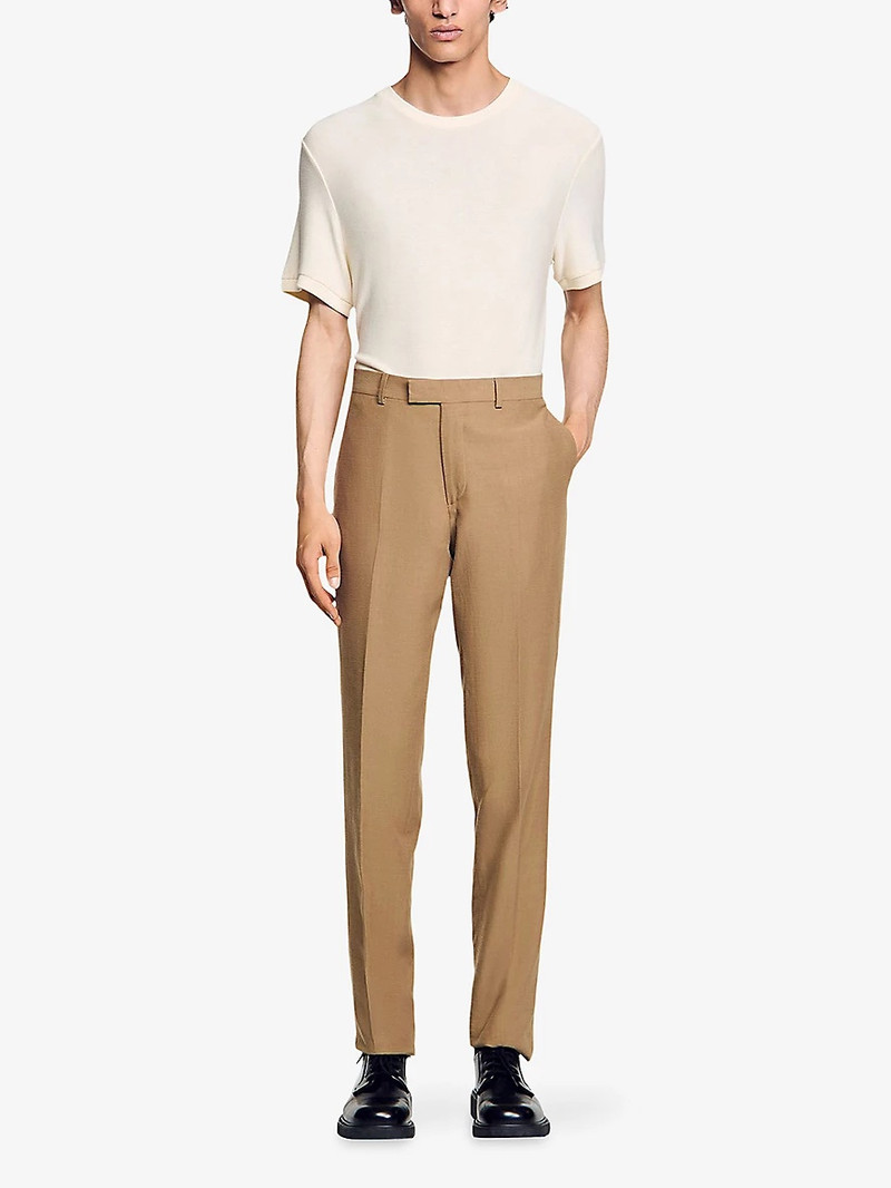 Sandro Regular-Fit Straight-Leg Lyocell, Linen and Cotton-Blend Trousers outlook