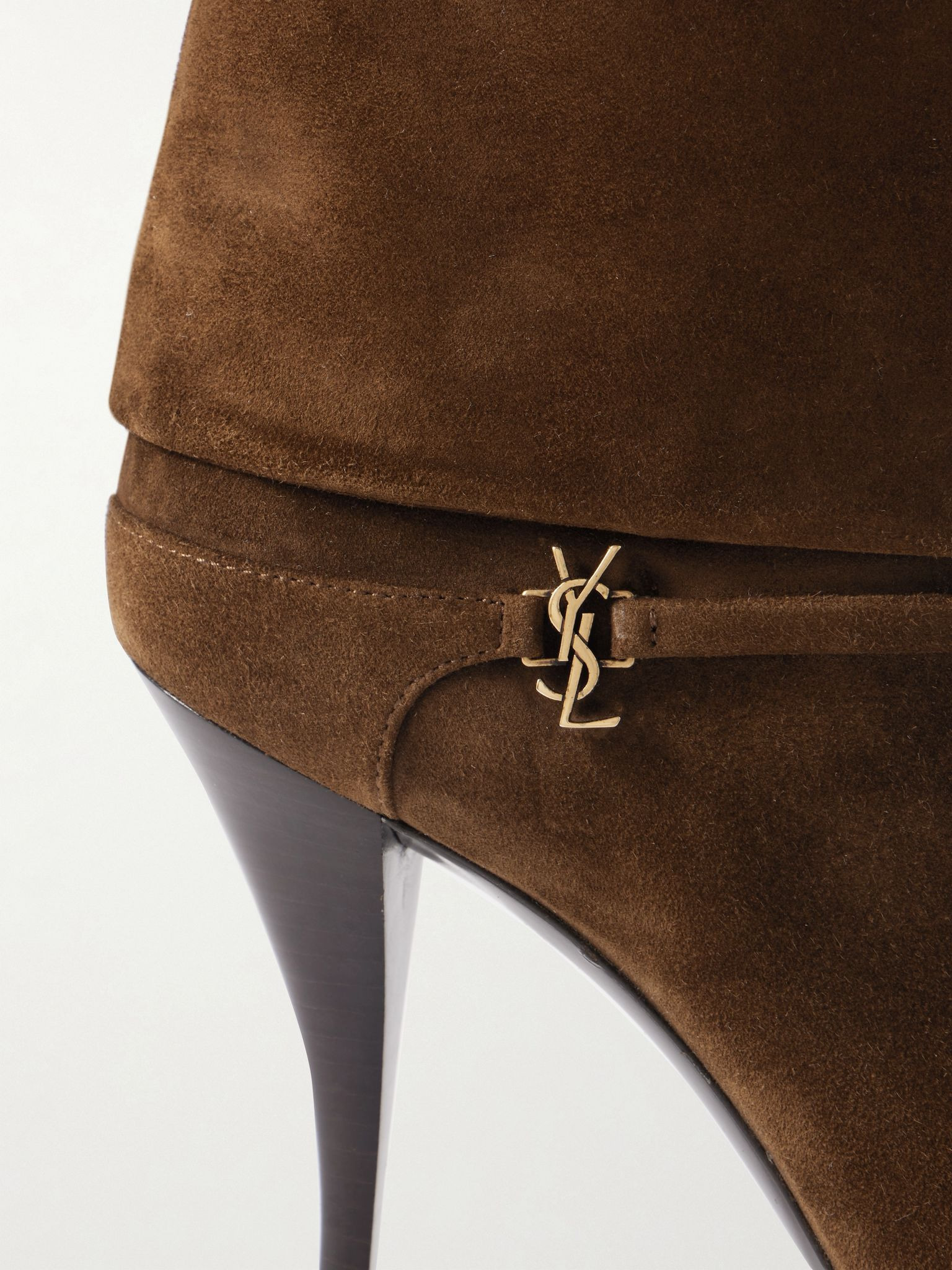 Niki embellished suede ankle boots Dark brown - 4
