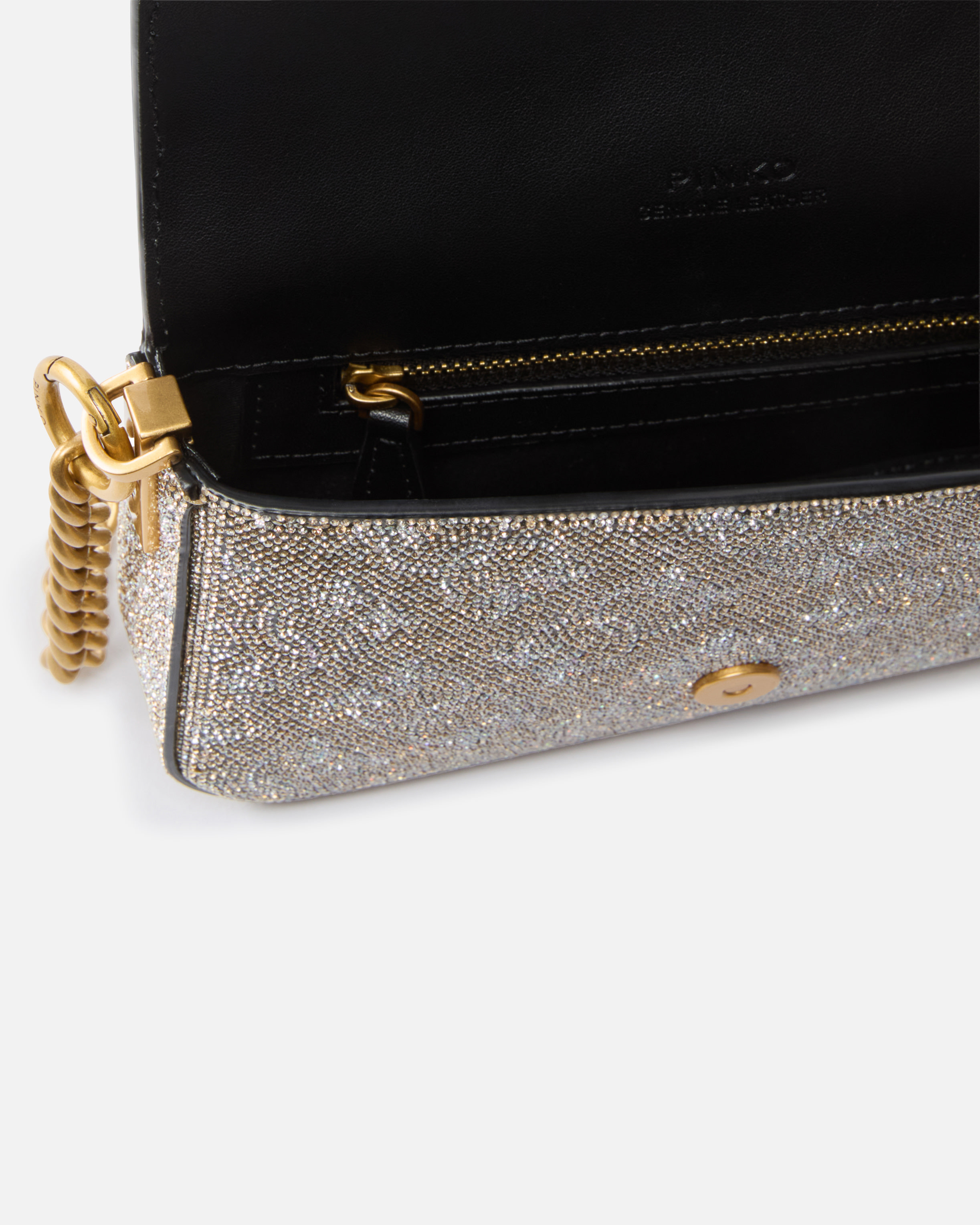 BABY SHOULDER BAG WITH RHINESTONE MONOGRAM - 4