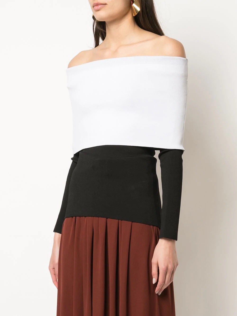 two-tone off-the-shoulder top - 3