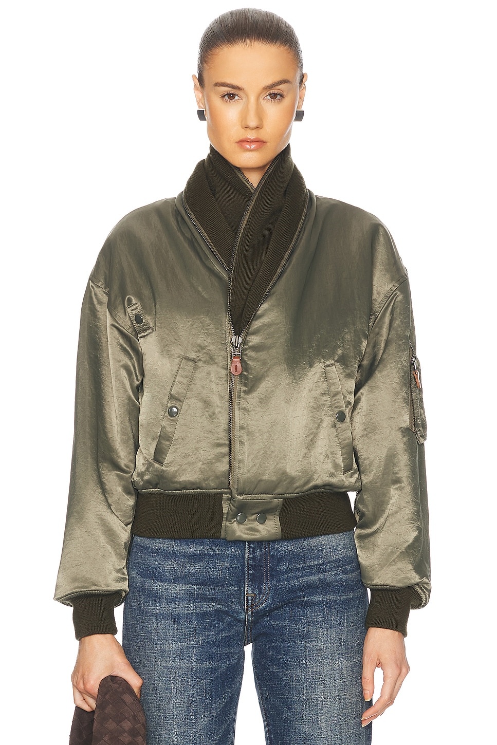 Zip Collar Flight Jacket - 1