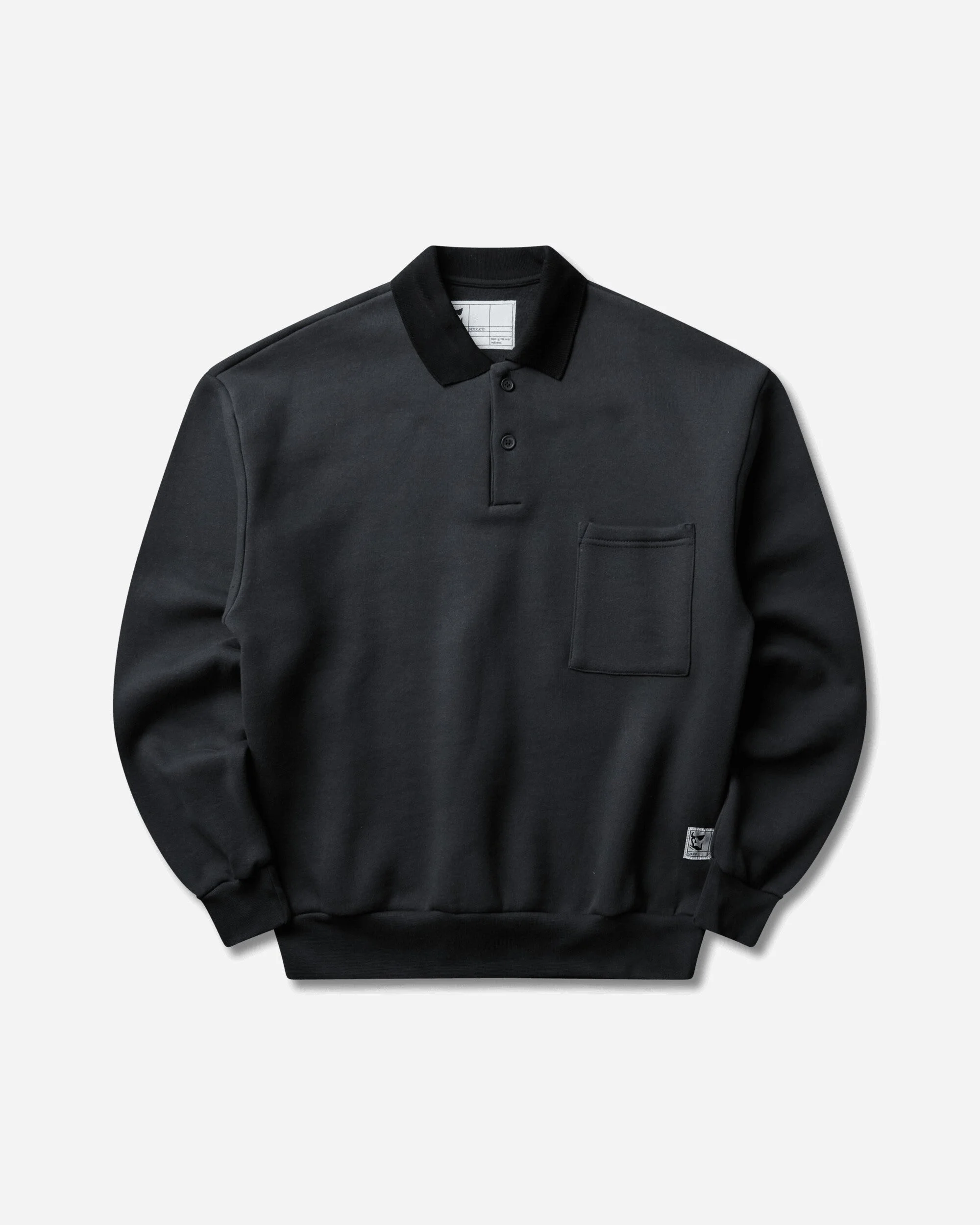 Men's 30001 Replicated Polo Sweatshirt Phantom Black - 1