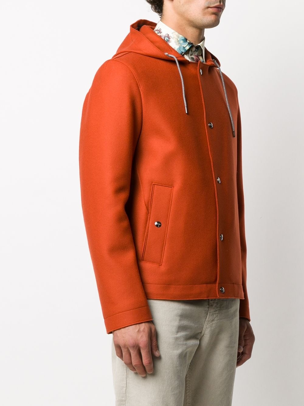 snap-fastening hooded jacket - 3