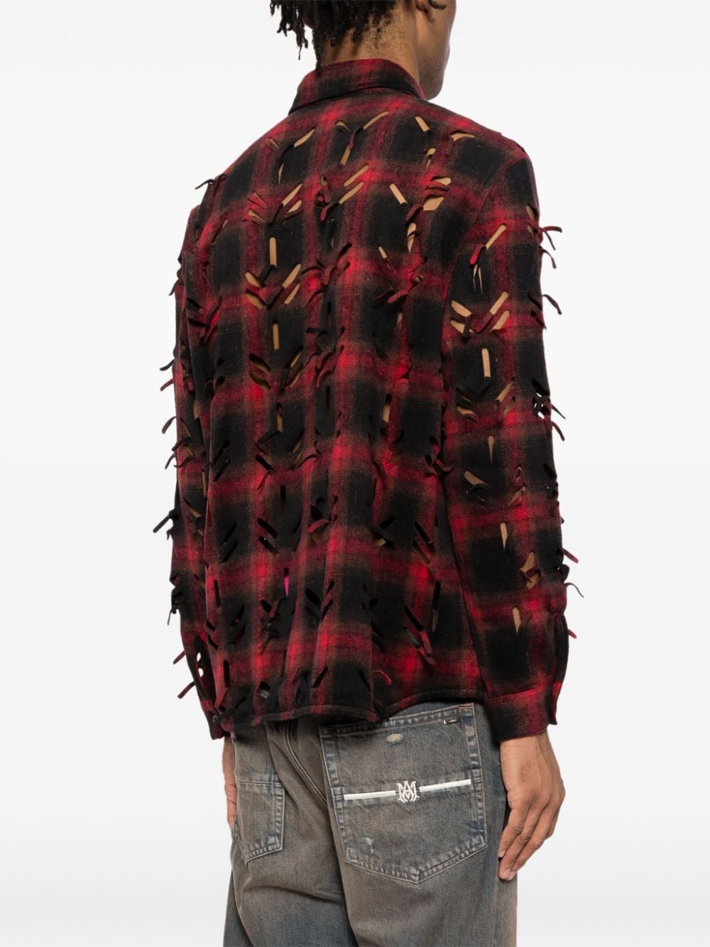 laser-slashed shirt - 4