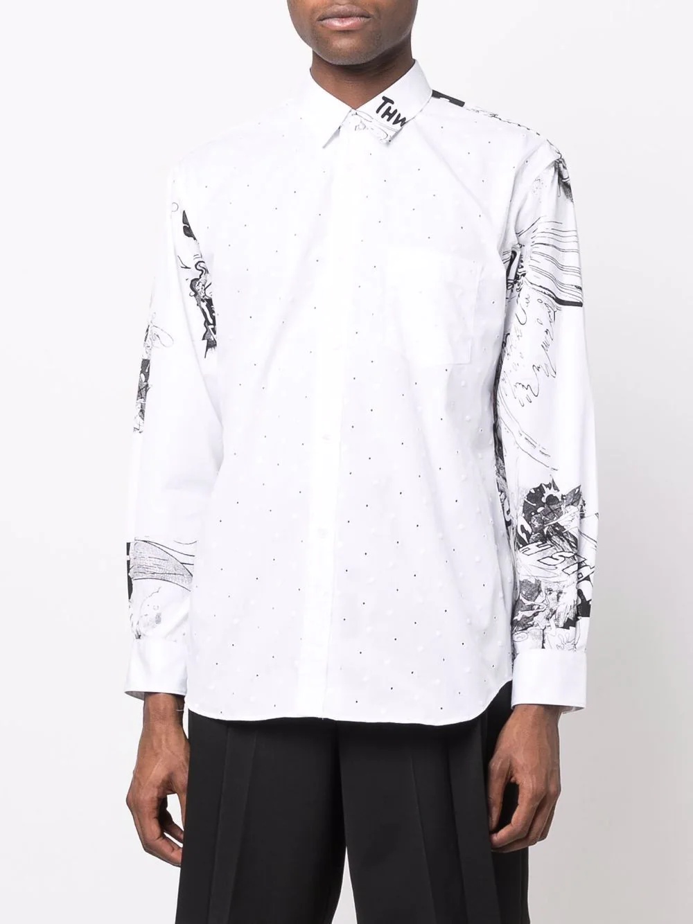 graphic-print button-up shirt - 3