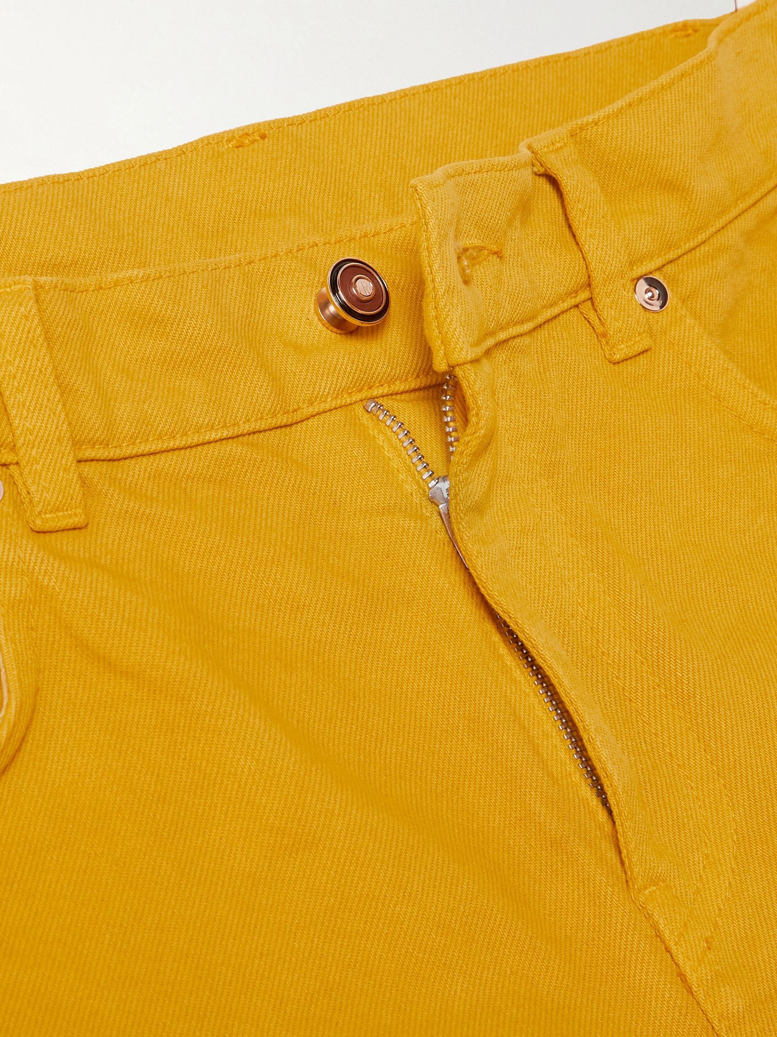 Ezra high-rise bootcut recycled jeans Mustard - 5