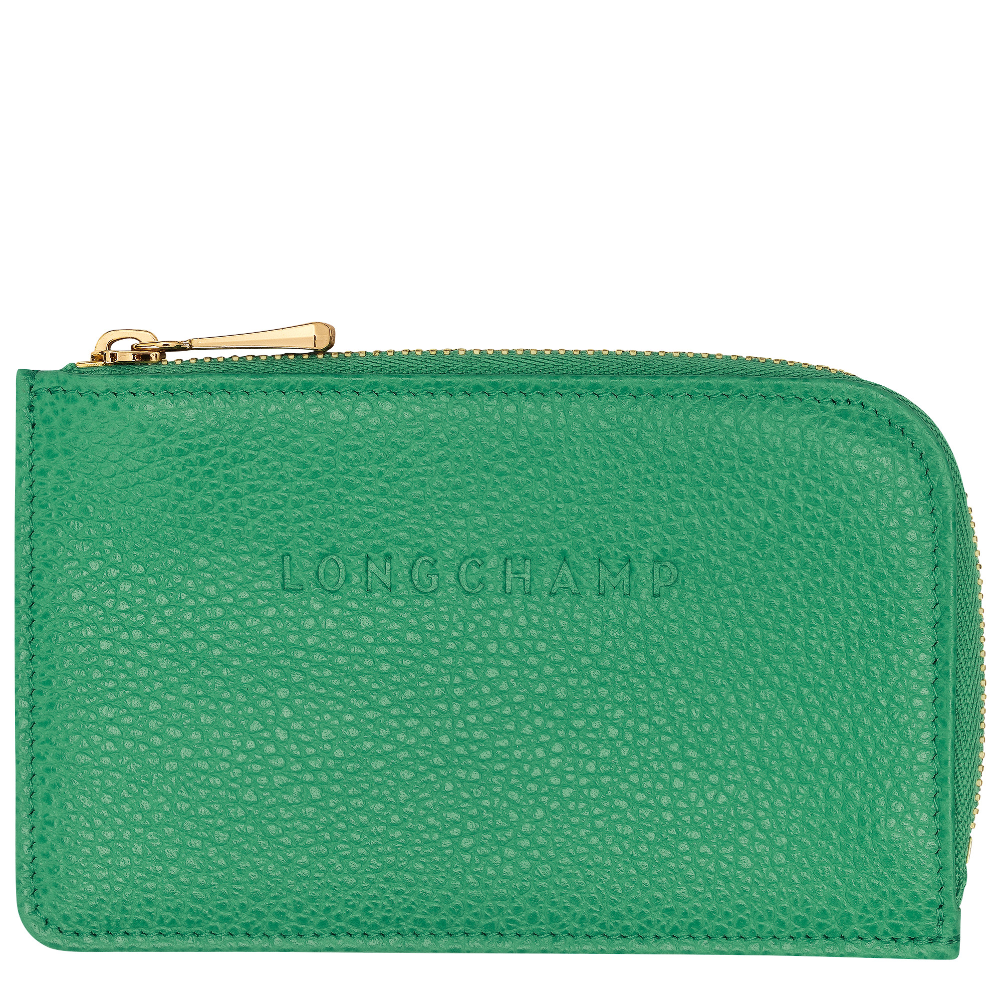 Le Foulonné Card holder Green - Leather - 1