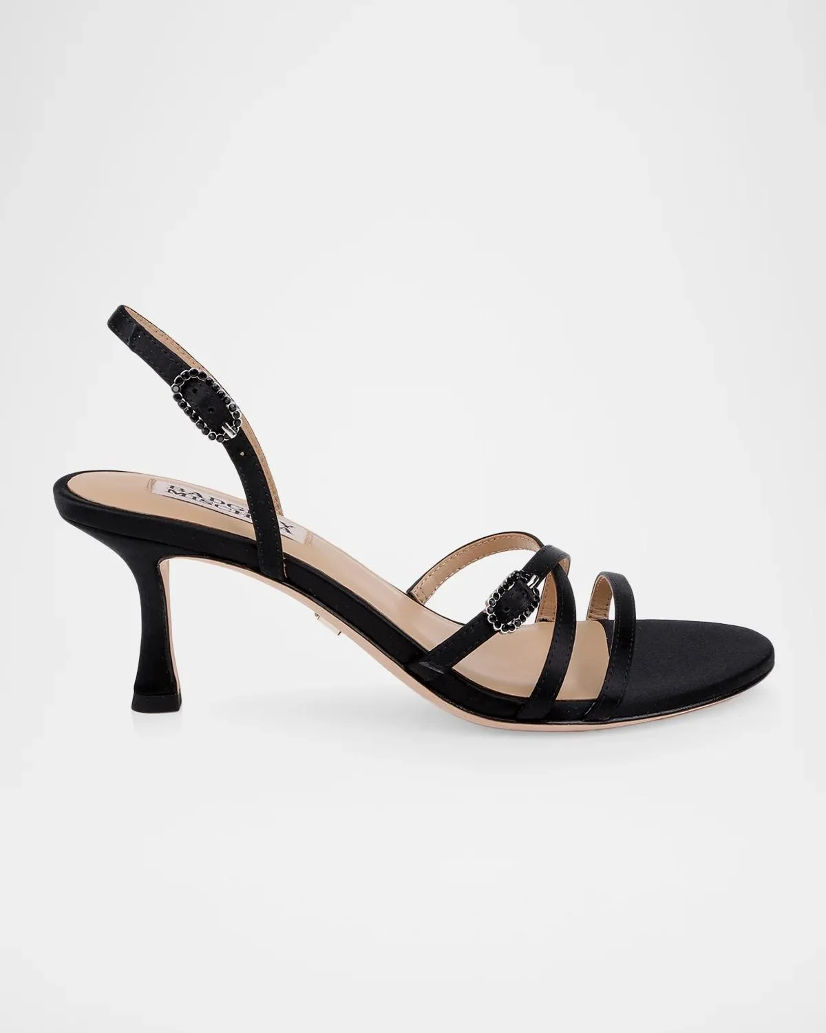 65mm Yukon Embellished Satin Slingback Sandals - 1