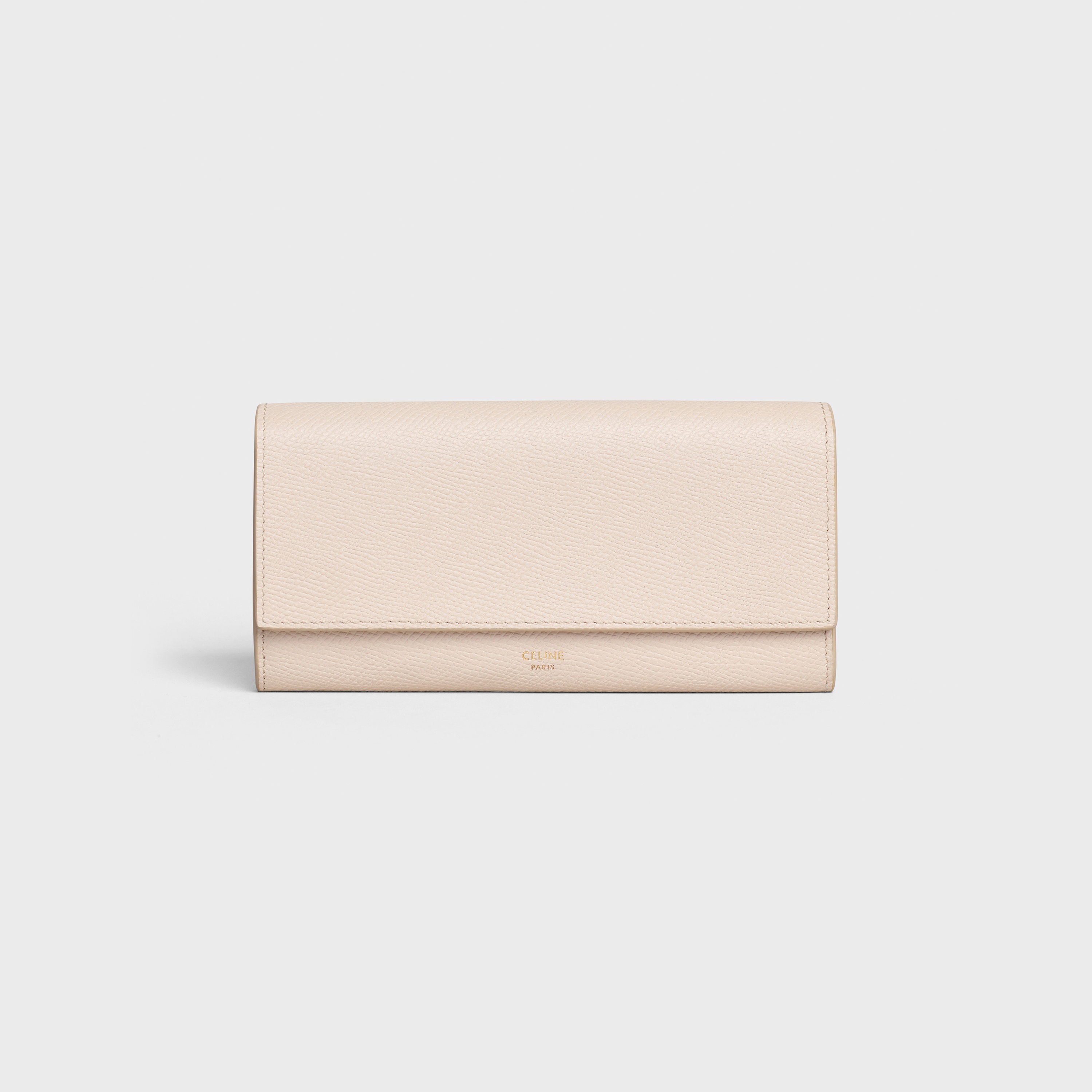 LARGE FLAP WALLET IN GRAINED CALFSKIN - 1