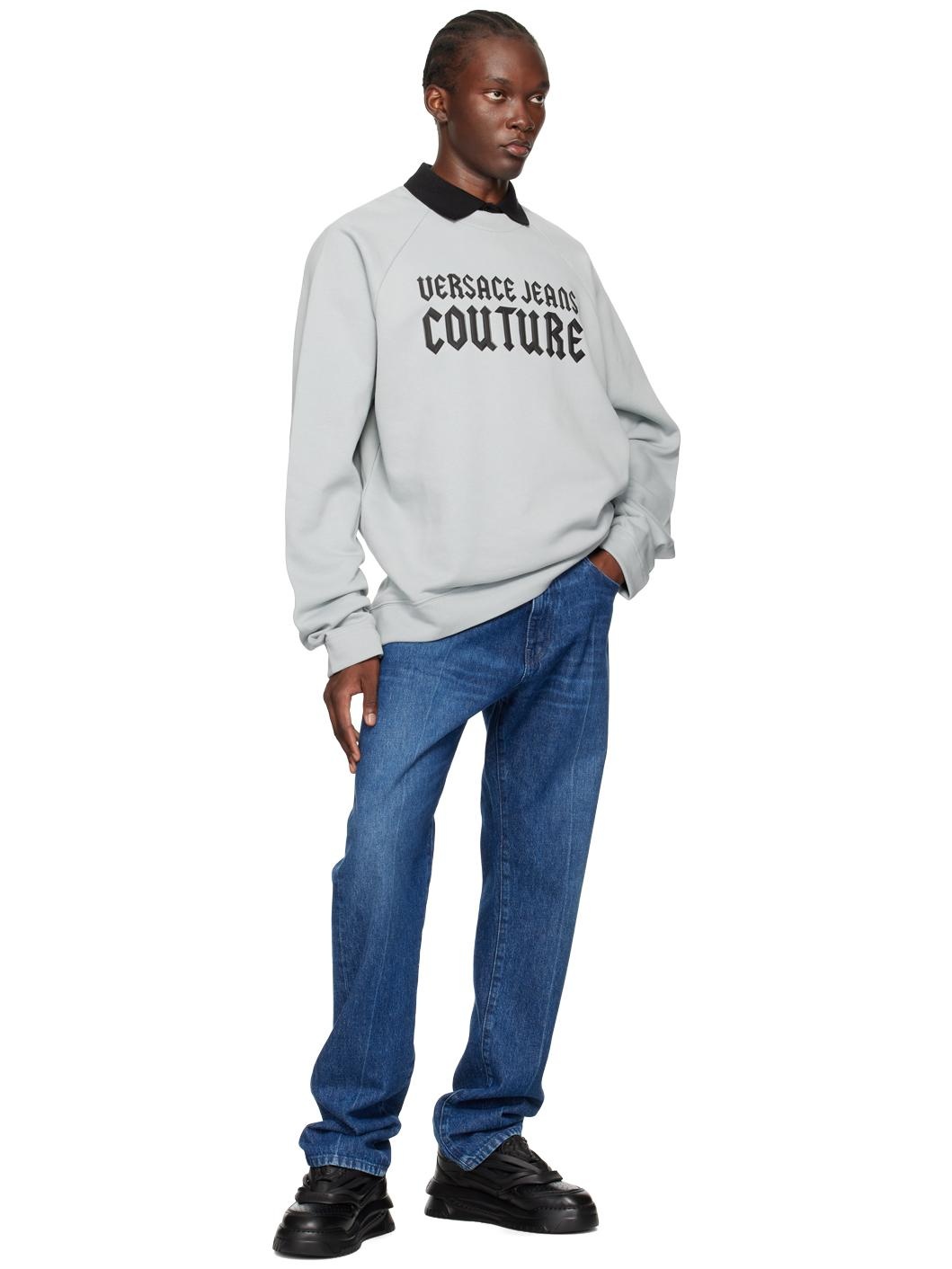Blue Appliqué Sweatshirt - 5