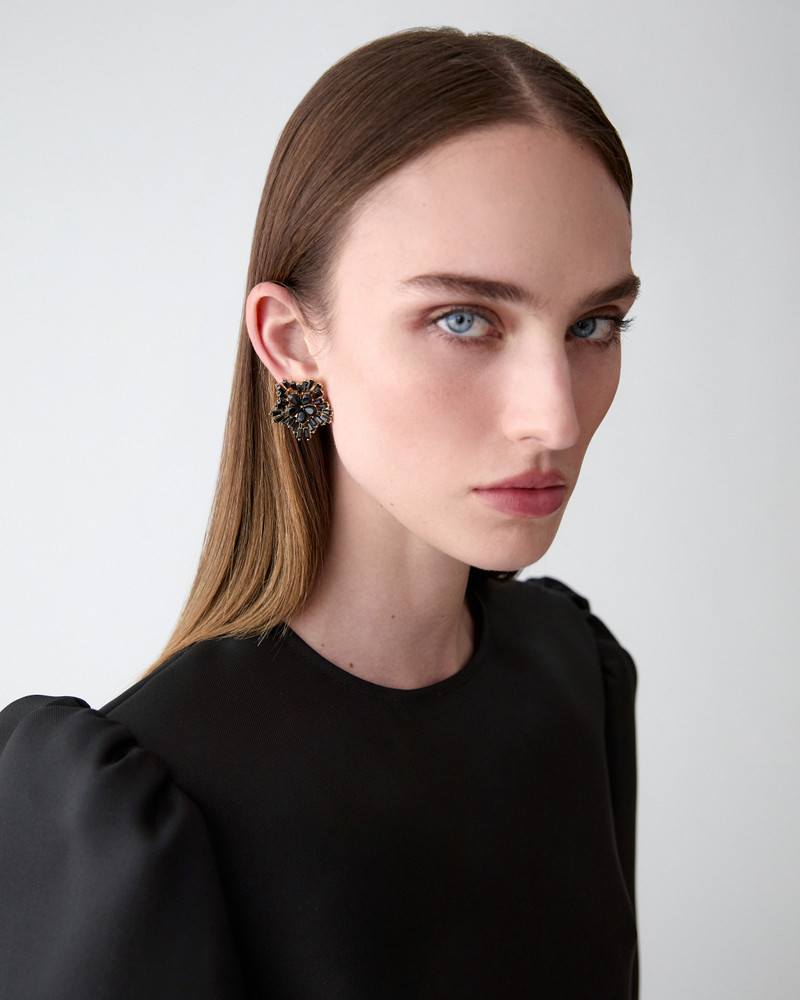 CAROLINA HERRERA Crystal Snowflake Earrings outlook