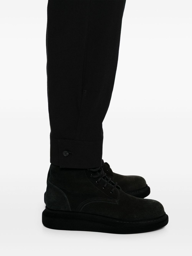canvas belted-hem trousers 5