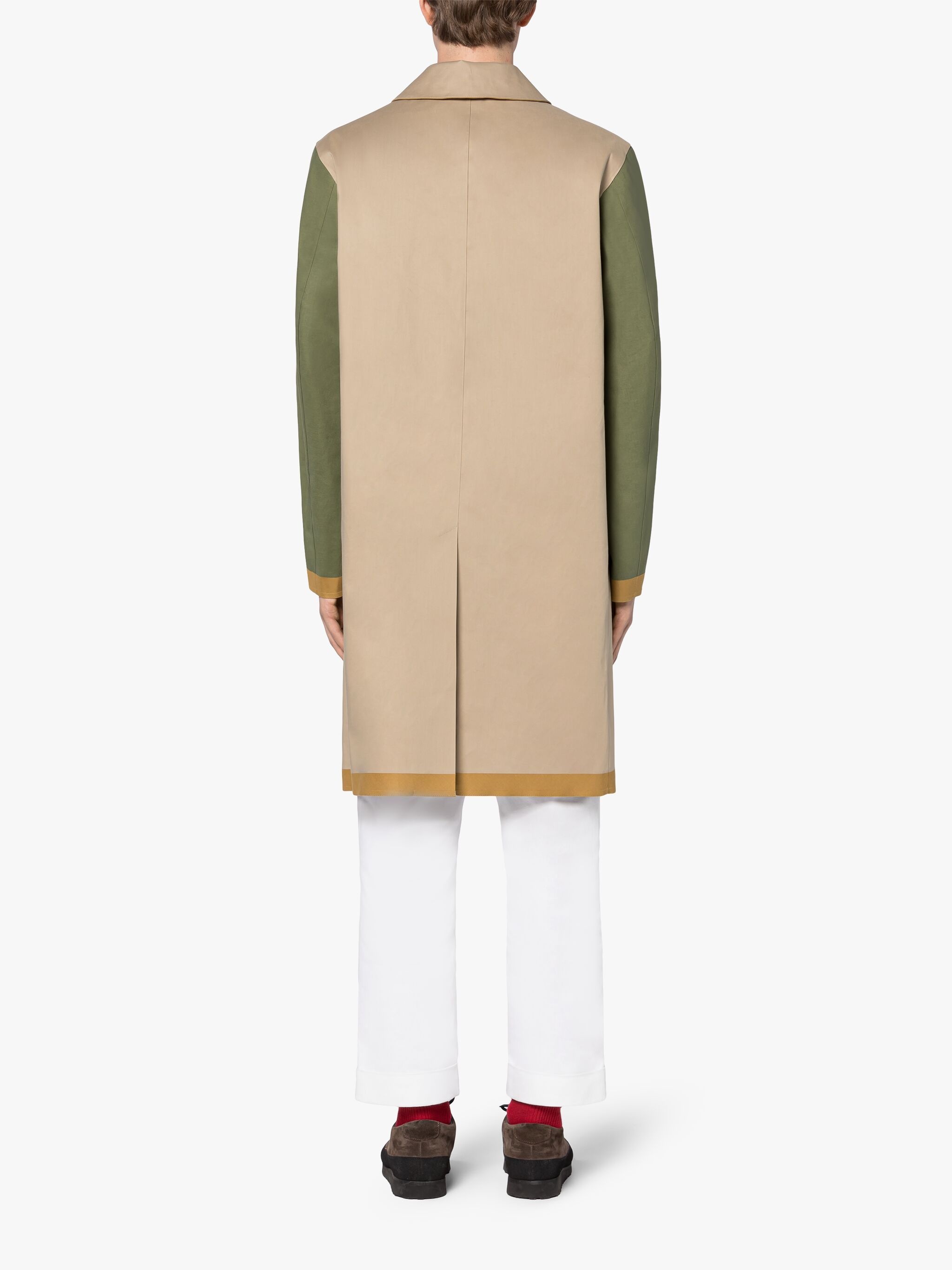 OXFORD FAWN PATCHWORK BONDED COTTON 3/4 COAT - 3