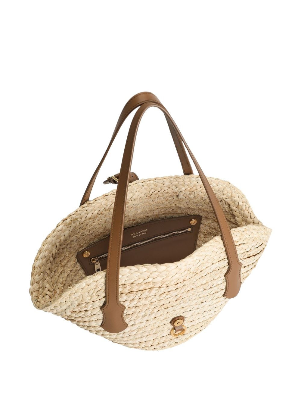 woven-raffia basket bag - 5