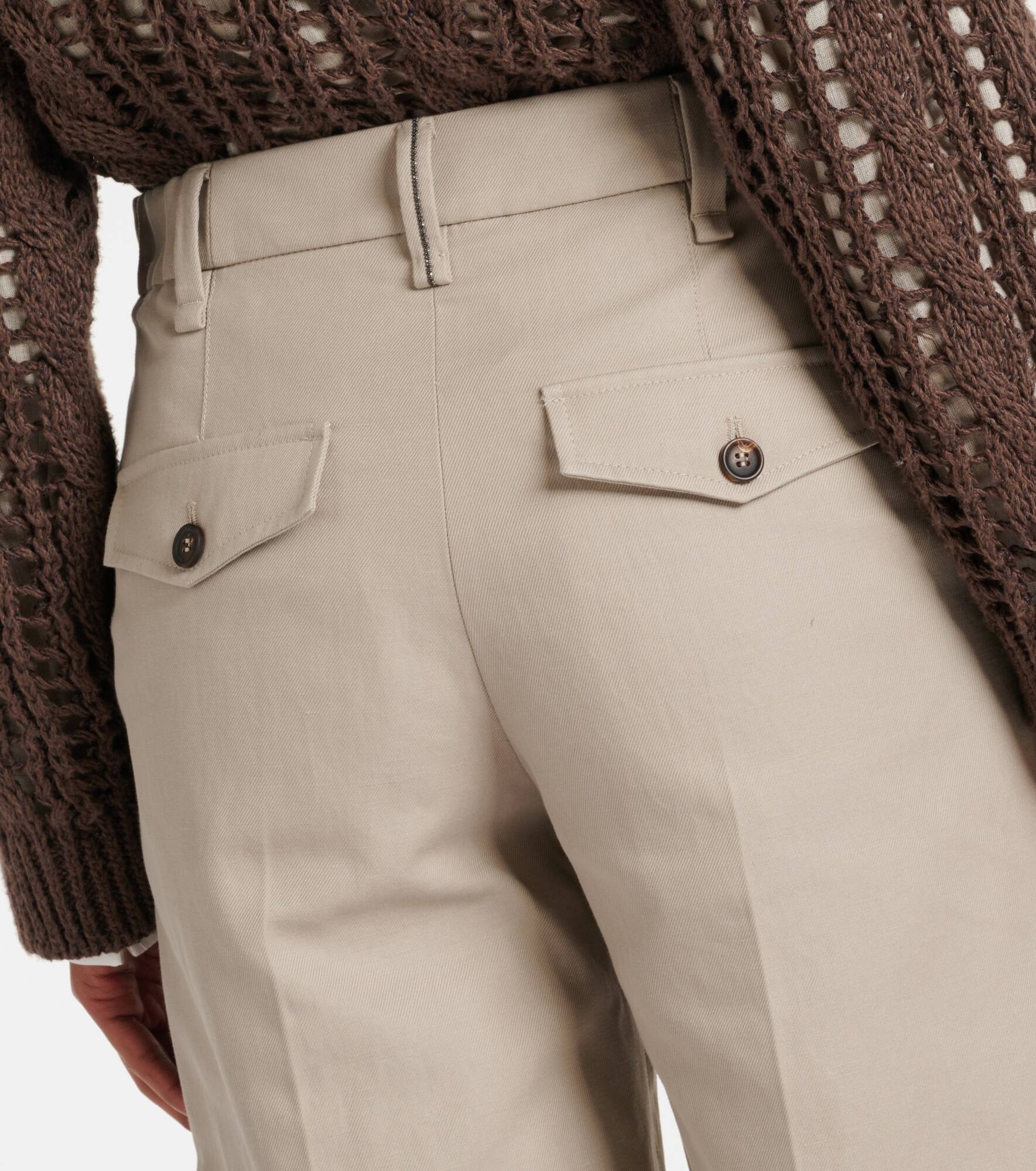 Cotton and linen Bermuda shorts - 5