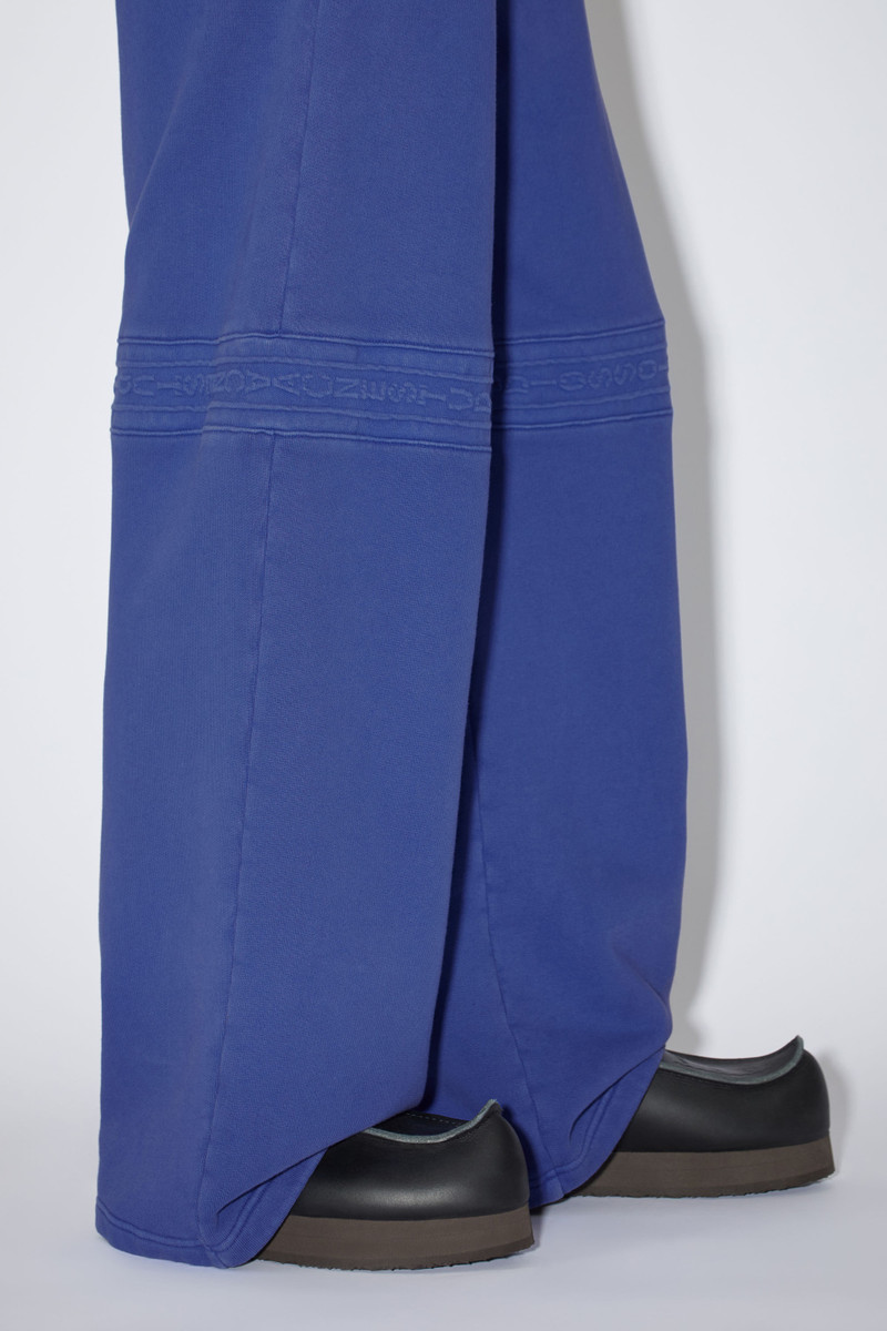 Logo tape fleece sweatpants - Sea Blue 5