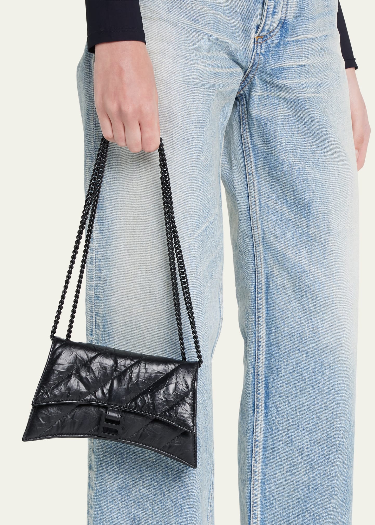 Crush Quilted Leather Wallet on Chain - 2