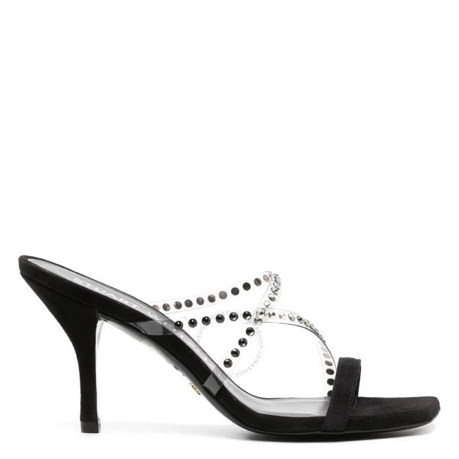 Stuart Weitzman Strapeze Crystal 85 Mules - 1