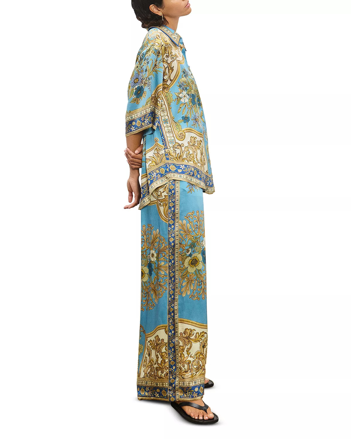 Cassie Silk Brocade Shirt - 7