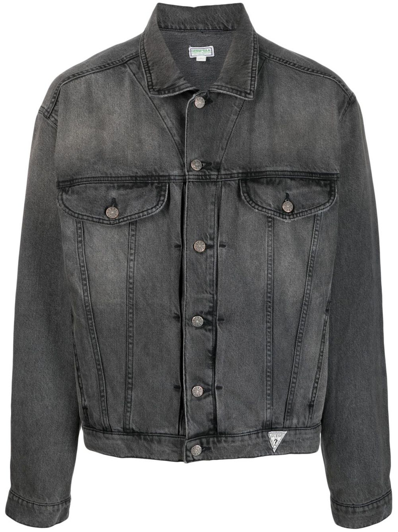 logo-patch denim jacket 1