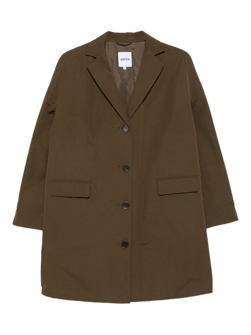 button-front notched-lapel coat 1