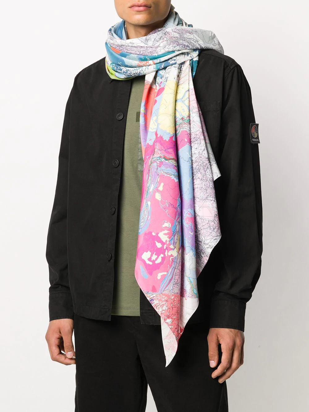 Multi Map silk scarf - 2