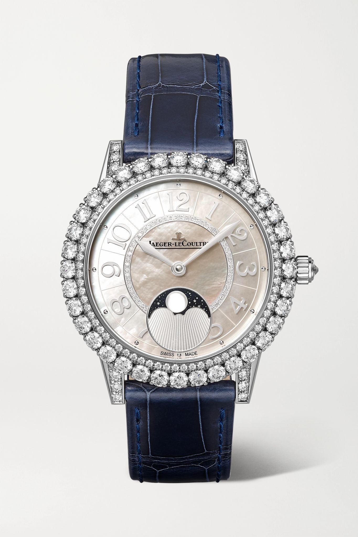 Dazzling Rendez-Vous Moon Automatic 36mm medium white gold, alligator and diamond watch - 1