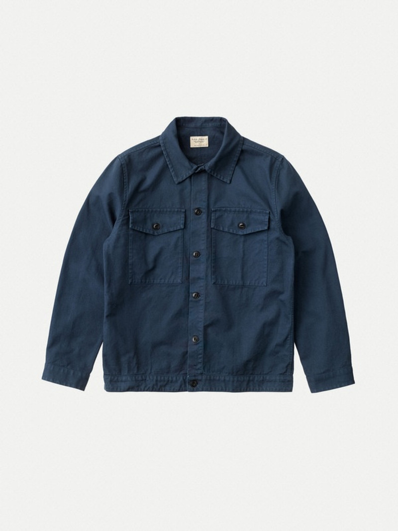 Colin Canvas Overshirt Indigo Blue 1