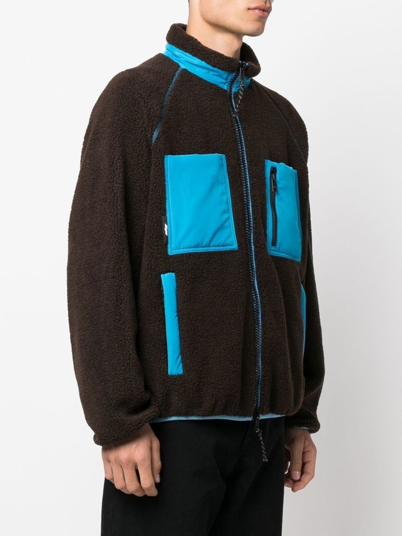 logo-patch fleece jacket 3