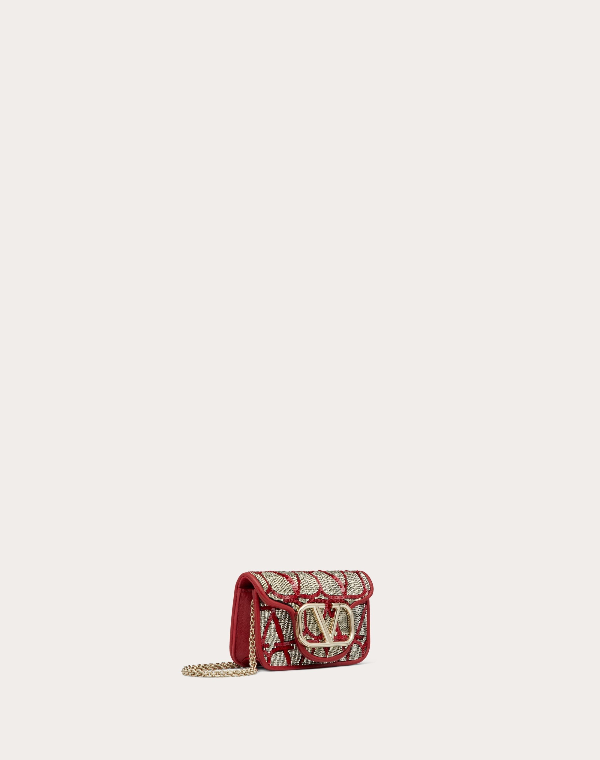 LOCÒ MICRO BAG WITH CHAIN WITH TOILE ICONOGRAPHE EMBROIDERY - 3