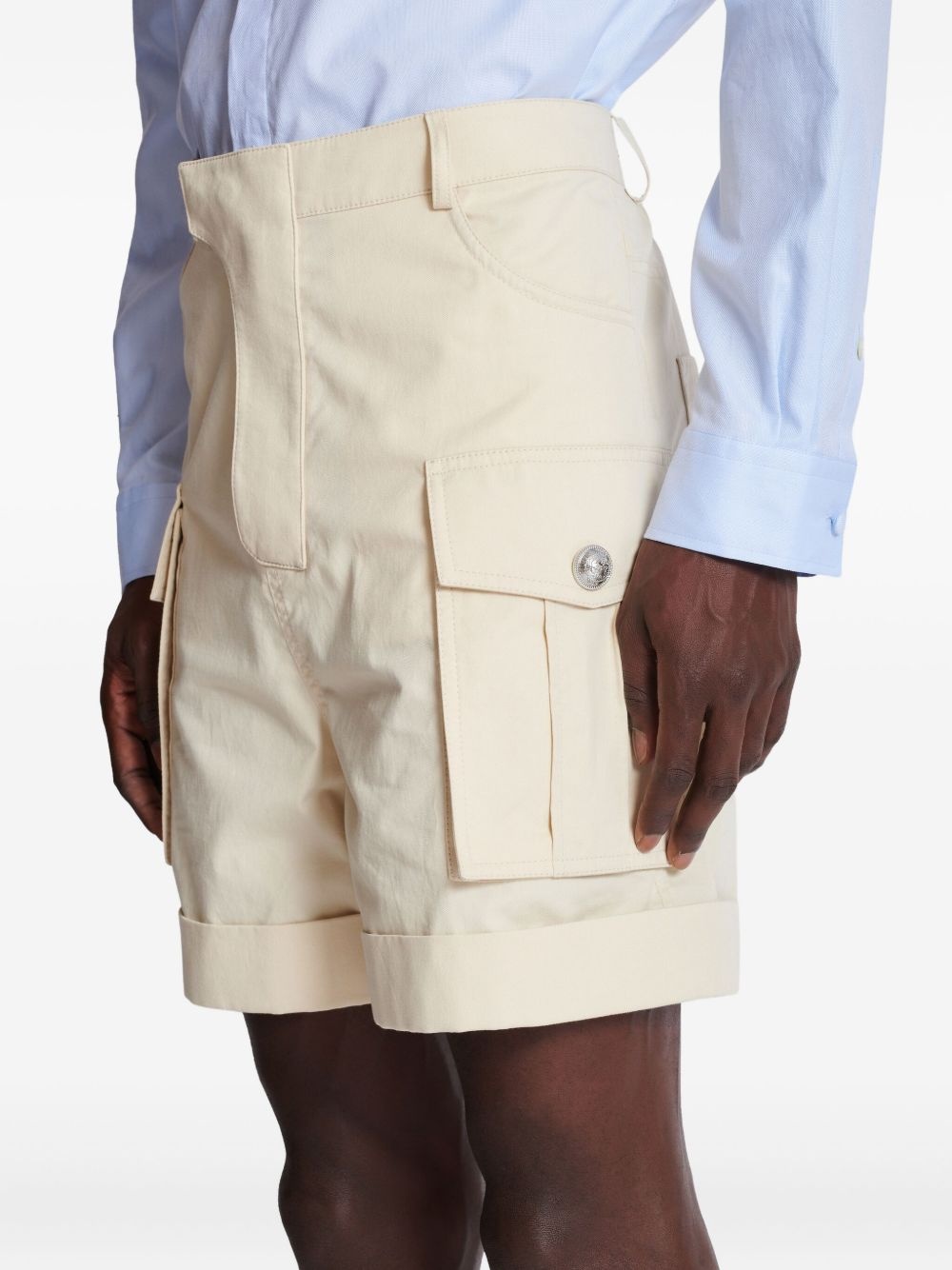 cotton cargo shorts - 7