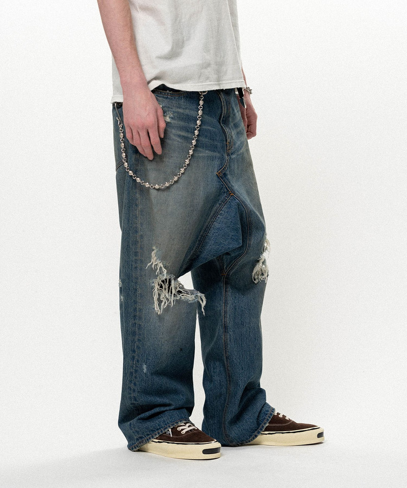 Distressed Sarouel Denim Pants 13