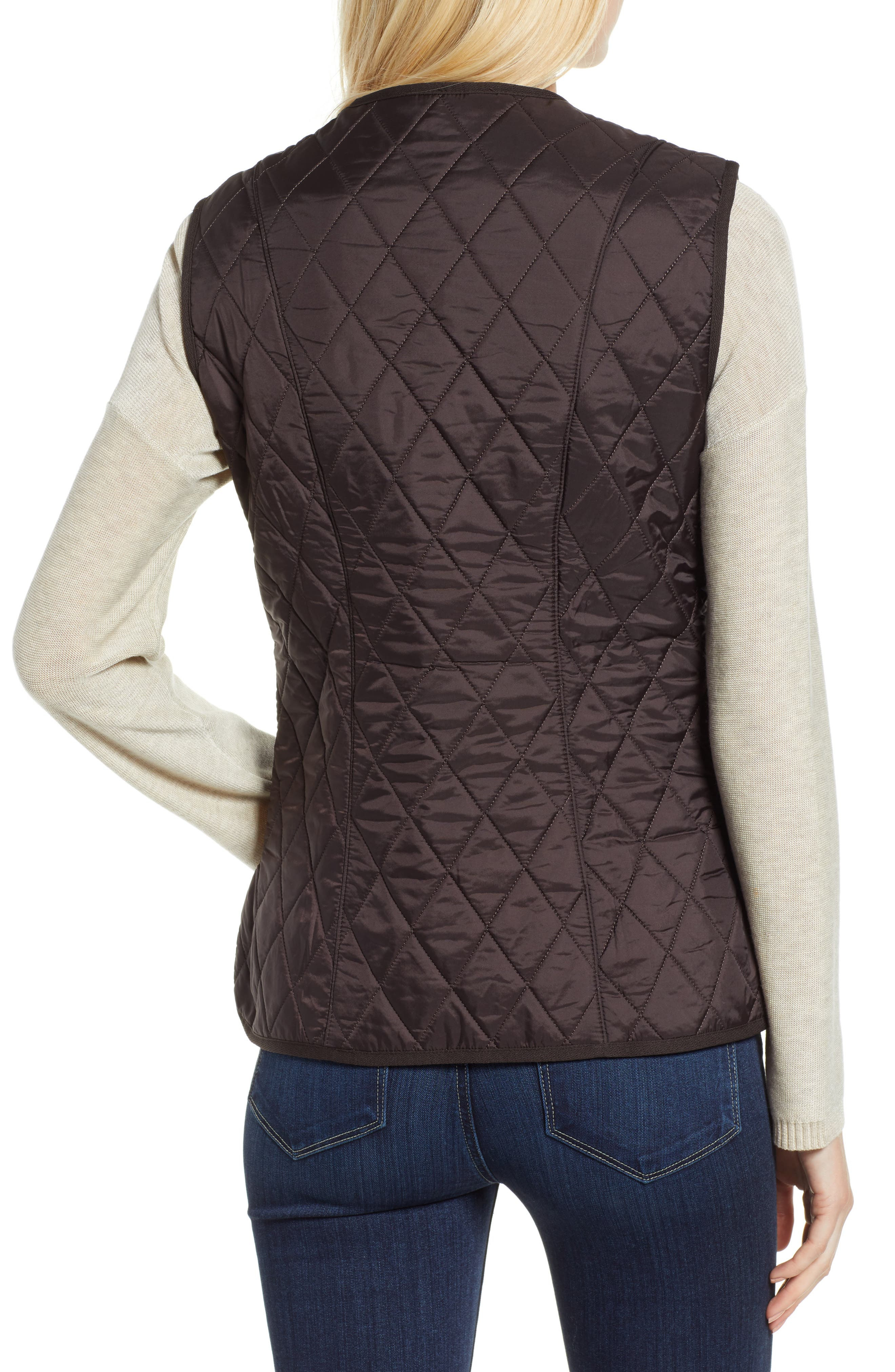 Barbour Betty Quilted Fleece Lined Vest in Brown at Nordstrom - 2