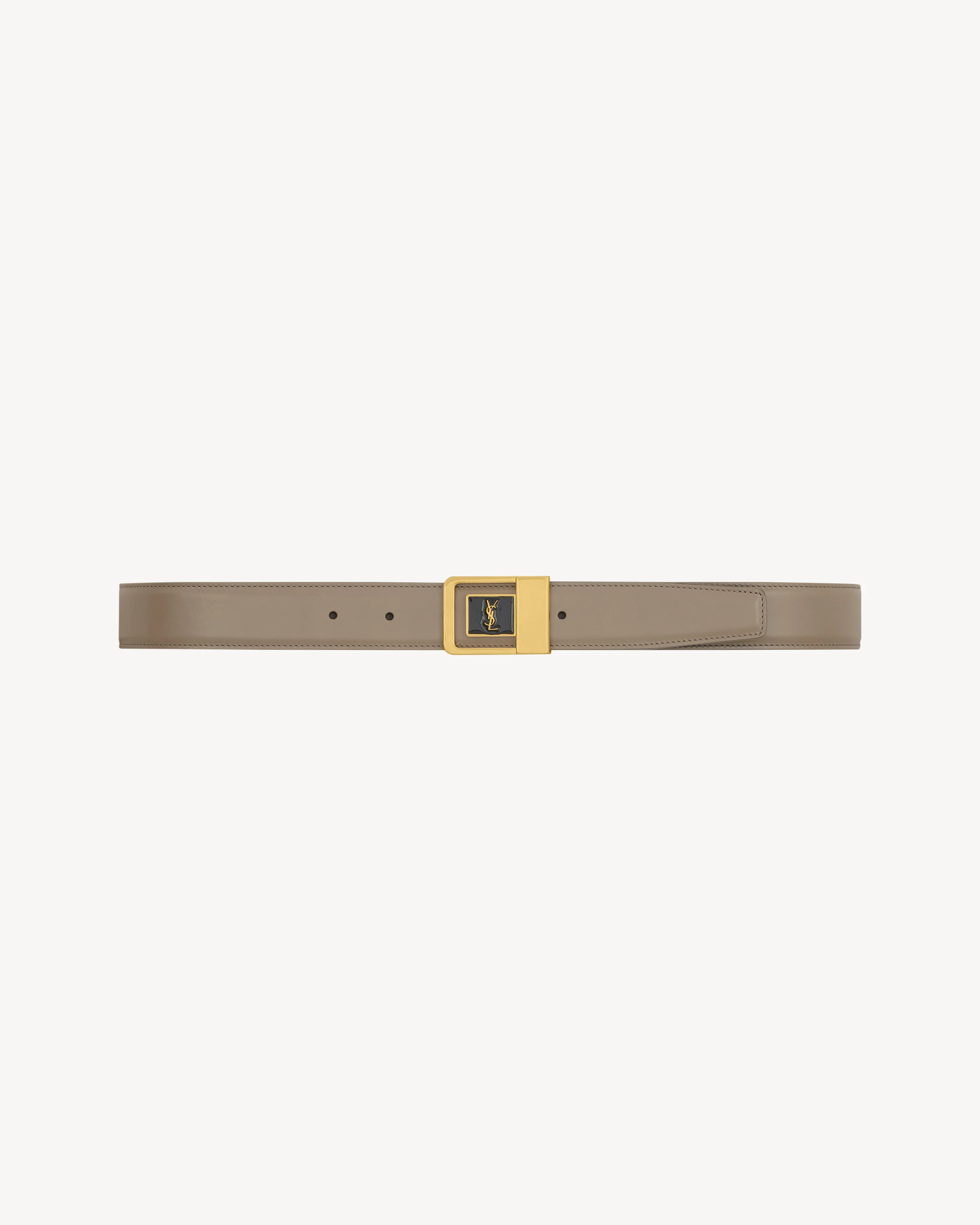 LA 66 BUCKLE BELT IN LACQUERED LEATHER - 1