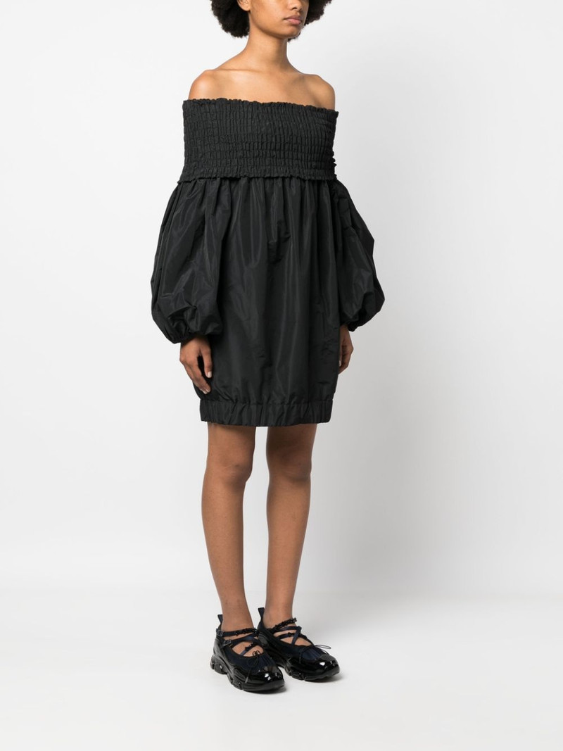 off-shoulder puff-sleeve dress 3