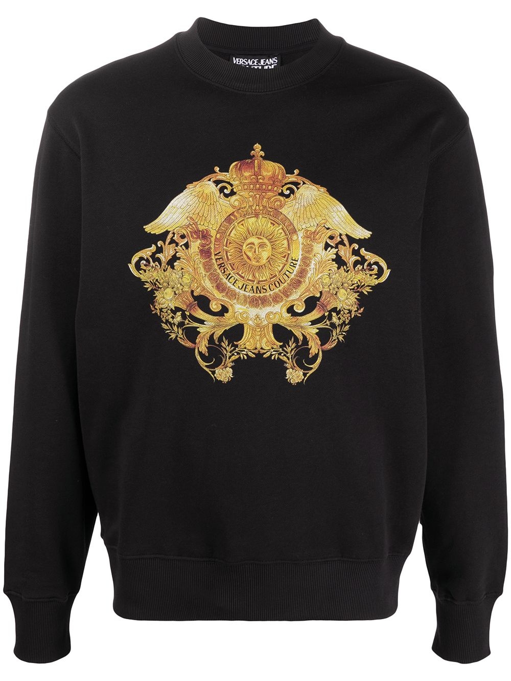 baroque logo patch sweatshirt - 1