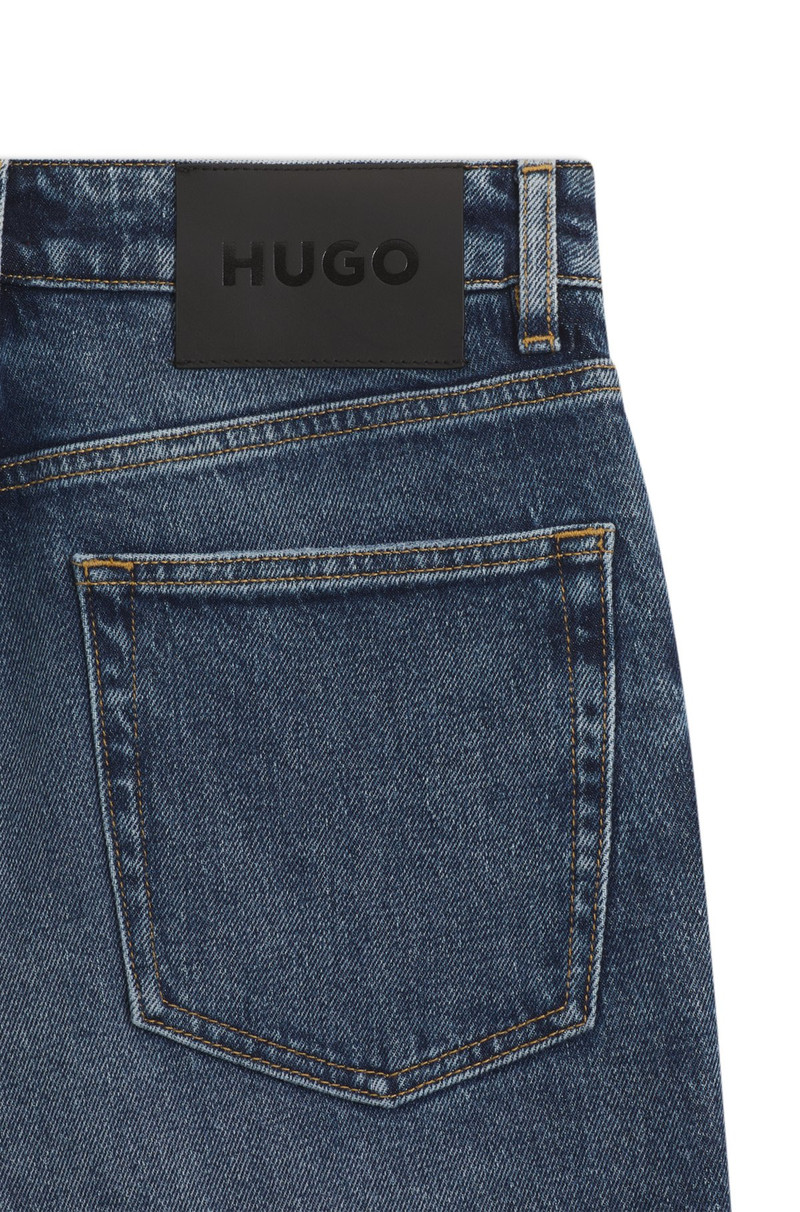 HUGO MOM-FIT JEANS IN AUTHENTIC BLUE COMFORT-STRETCH DENIM outlook
